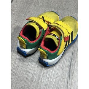 Adidas In Calib With LEGO Sport Kids Shoes Size 8K  Yellow/Red/ Blie A:HQ 1308